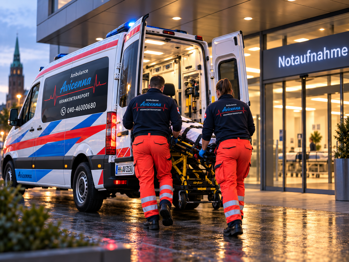 Rettungssanitäter bei Avicenna Ambulance in Hamburg